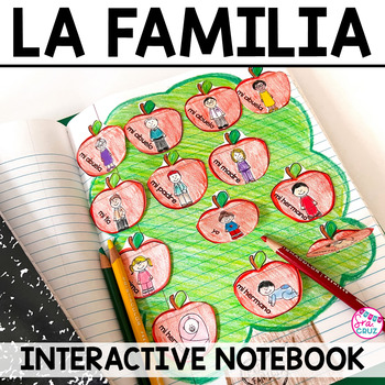 Preview of Spanish Interactive Notebook Activity La Familia Spanish Family Vocabulary