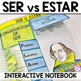 Spanish Interactive Notebook Activity Ser and Estar / Ser 