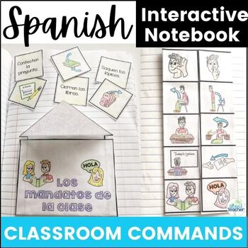 Preview of Spanish Interactive Notebook Classroom Commands