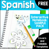 Spanish Interactive Notebook Covers and Sample Foldable Templates
