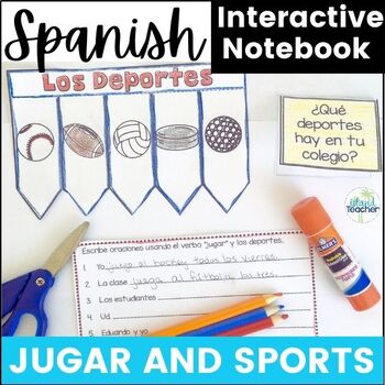 Preview of Spanish Interactive Notebook Jugar plus Los Deportes