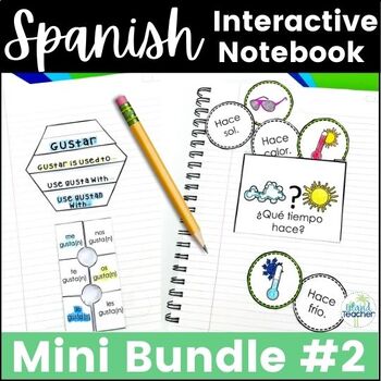 Preview of Spanish Interactive Notebook Lesson Mini Bundle 2