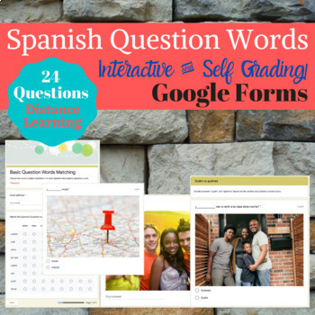 Preview of Spanish Interrogative Question Google Forms