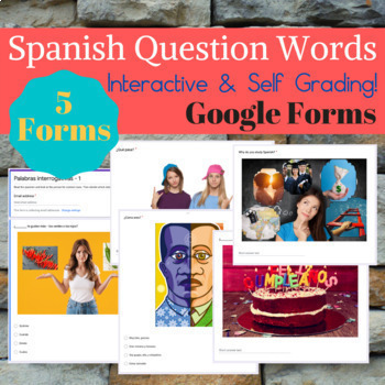 Preview of Spanish Interrogative Question Words Google Forms