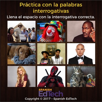 Preview of FREE Spanish Interrogative / Question Words Video Practice