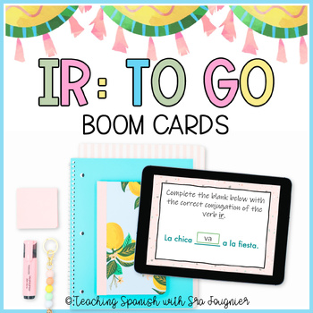 Preview of Spanish Ir to Go BOOM Cards Digital Task Cards