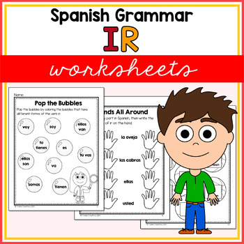 Preview of Spanish Ir Grammar Worksheets - Ir Present Tense en Español