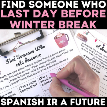 Preview of Navidad Spanish Future Winter Break Spanish Christmas Weekend Chat el invierno