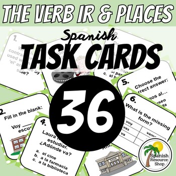 Preview of Spanish Ir and Places Task Cards