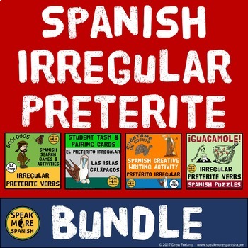 Preview of Spanish Irregular Preterite Verbs BUNDLE | Verbos Pretérito Irregular en Español