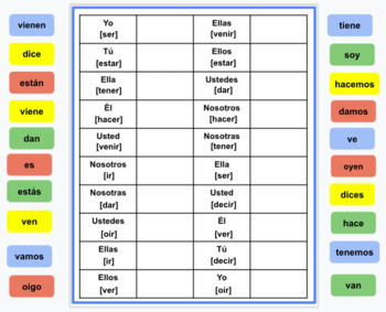 VOGAIS- LABIRINTO (COMEÇA COM) 🍄  Spanish subject pronouns, Spanish  teaching resources, Irregular verbs