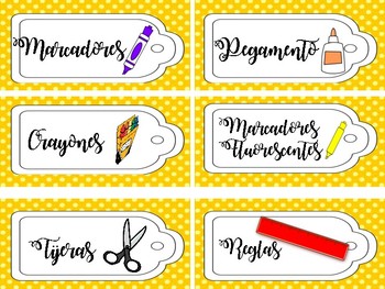 Preview of Spanish Item and Container Classroom Labels