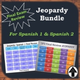 Spanish Jeopardy Final Exam Review Game Bundle Realidades 
