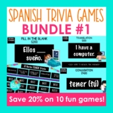 Spanish Jeopardy-Style Trivia Games BUNDLE 1  | Spanish Re