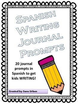 Preview of Spanish Journal Prompts
