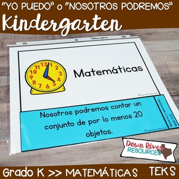 Preview of Spanish Kindergarten Math TEKS I Can Statements | Yo Puedo