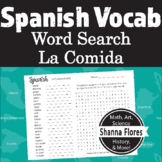 Spanish La Comida (Food); Word Search; Translate; Vocab