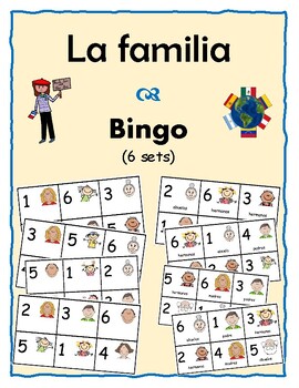 Bingo de la familia - Family Bingo Game in Spanish - Classful