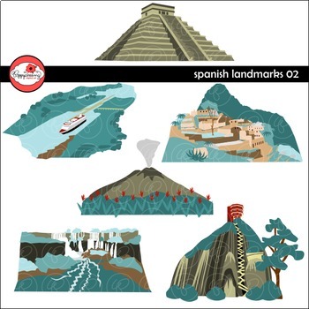 Preview of Spanish Landmarks 02 Clipart by Poppydreamz