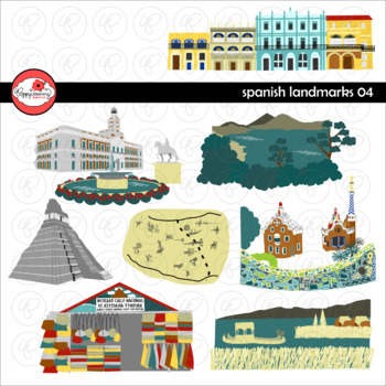 Preview of Spanish Landmarks 04 Clipart by Poppydreamz