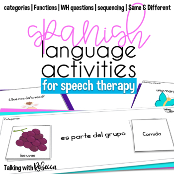 Preview of Low Prep Spanish Language Activities for Speech Therapy