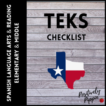 Preview of Spanish Language Arts and Reading TEKS Checklist K-8