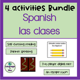 Spanish Las Classes Class and School Vocabulary Four Activ