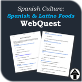 Spanish & Latino Foods Cultural WebQuest Tamales, Tapas, H
