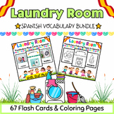 Spanish Laundry Room Coloring Pages & Flash Cards BUNDLE f