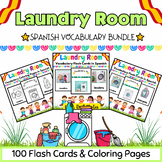 Spanish Laundry Room Coloring Pages & Flashcards BUNDLE fo