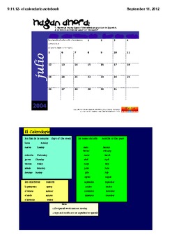 Preview of Spanish Lesson: El calendario - the calendar