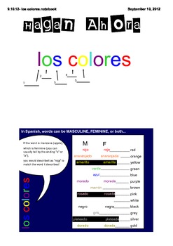 Preview of Spanish Lesson: Los Colores - Colors in Spanish
