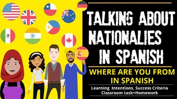 Preview of Spanish Lesson: Nationalities and countries in Spanish