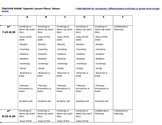 Spanish Lesson Plan Template