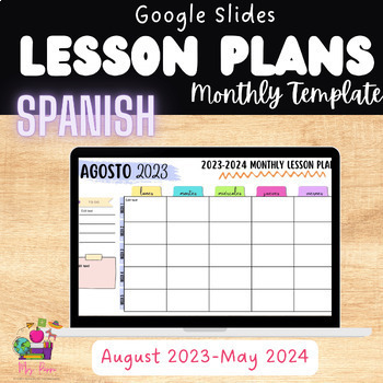 Preview of Spanish Lesson Plan Template 2024-2025