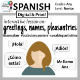 Spanish Lesson on Greetings, Name, and How Are You