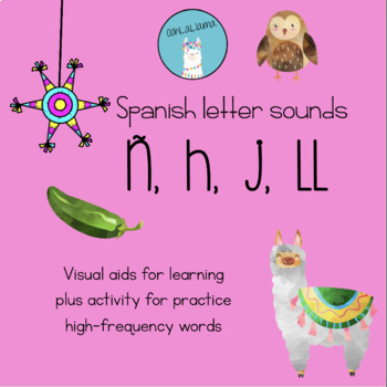 Spanish Letter Sounds ñ, ll, h, j, Alphabet for Elementary Spanish