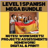 Level 1 Spanish | MEGA Bundle for Beginner Middle/High School