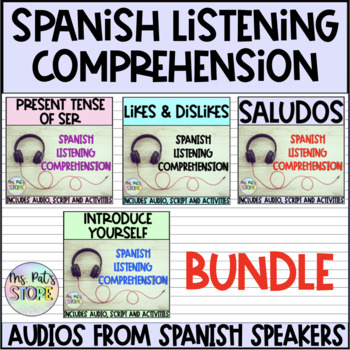 Preview of Spanish Listening Practice BUNDLE Listening Comprehension