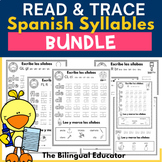 Spanish Literacy NO PREP Read and Trace Silabas Syllables 