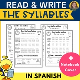 Spanish Literacy NO PREP Worksheets Read and Write Syllabl