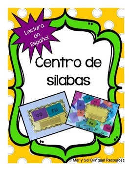 Preview of Spanish Literacy Syllable center SOR in Español Literacy-