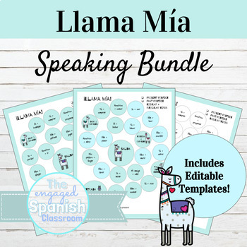 Preview of Spanish Speaking Activity BUNDLE | Llama Mía