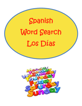 Preview of Spanish Days Word Search Build Vocabulary Improve Spelling