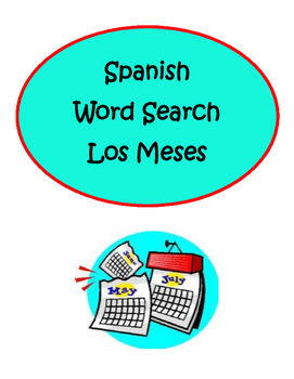 Preview of Spanish Months Word Search Build Vocabulary Improve Spelling