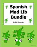 Spanish Mad Lib Bundle - Preterit/Present, At School, Imperfect, Valentine's Day