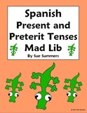 Spanish Mad Lib Present/Preterit Writing Activity - Spanish Distance Learning