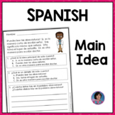 Spanish Main Idea Reading Comprehension Passages and Quest