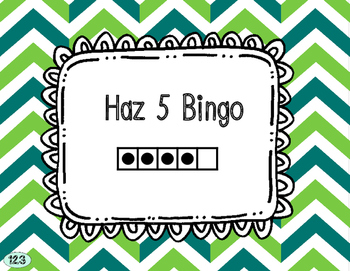Preview of Make 5 Bingo - Spanish