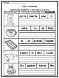 Spanish Making Sentences - Creando Oraciones
